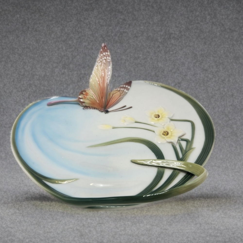 Franz Papillon Butterfly Ornamental Porcelain Platter